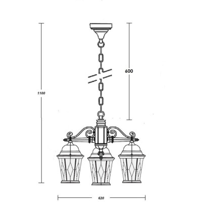 Уличный светильник подвесной ASTORIA 2M 91470M/3 Gw ромб