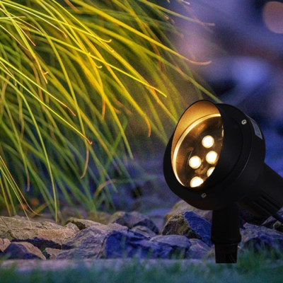 Грунтовый светильник  09401-0.7-001U LED12W BK+WW