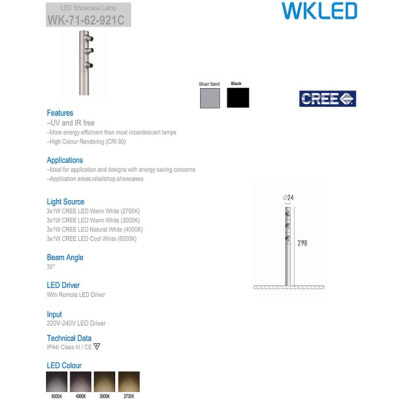 Подсветка для витрин 7162 71-62-921 cool white silver