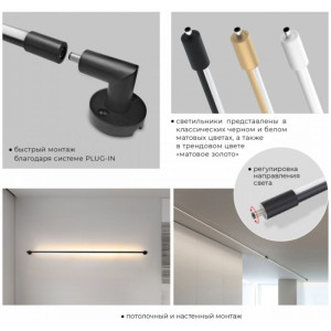 Модульный световой элемент Thin  Smart IL.0060.5000-500-BK