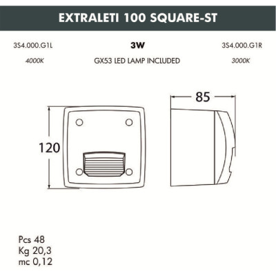 Подсветка для лестниц и ступеней Leti 3S4.000.000.LYG1L