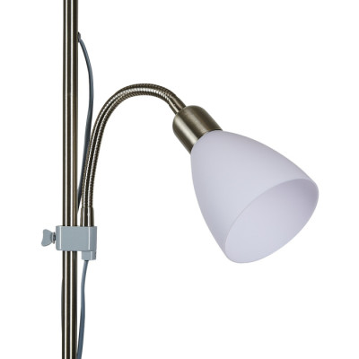 Торшер  UML-T520 E27+E14 SILVER/WHITE