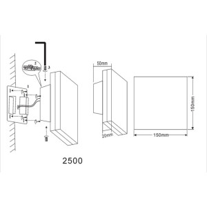 Настенный светильник уличный  2500,19