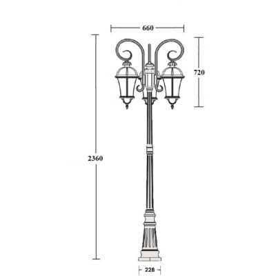 Наземный фонарь ROMA L 95209LB/18 Gw